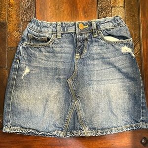 Girl’s GAP Distressed Denim Mini Skirt